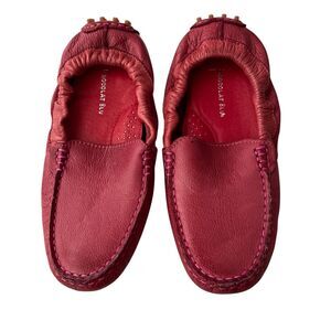 Chocolat Blu 6 Leather Red Tara Slip On Ladies Shoes Loafters Mocassins